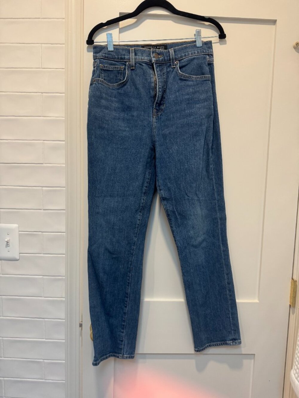 Veronica Beard Alenah Slim Straight Jeans | Size 29 | Midmorning Sun Color